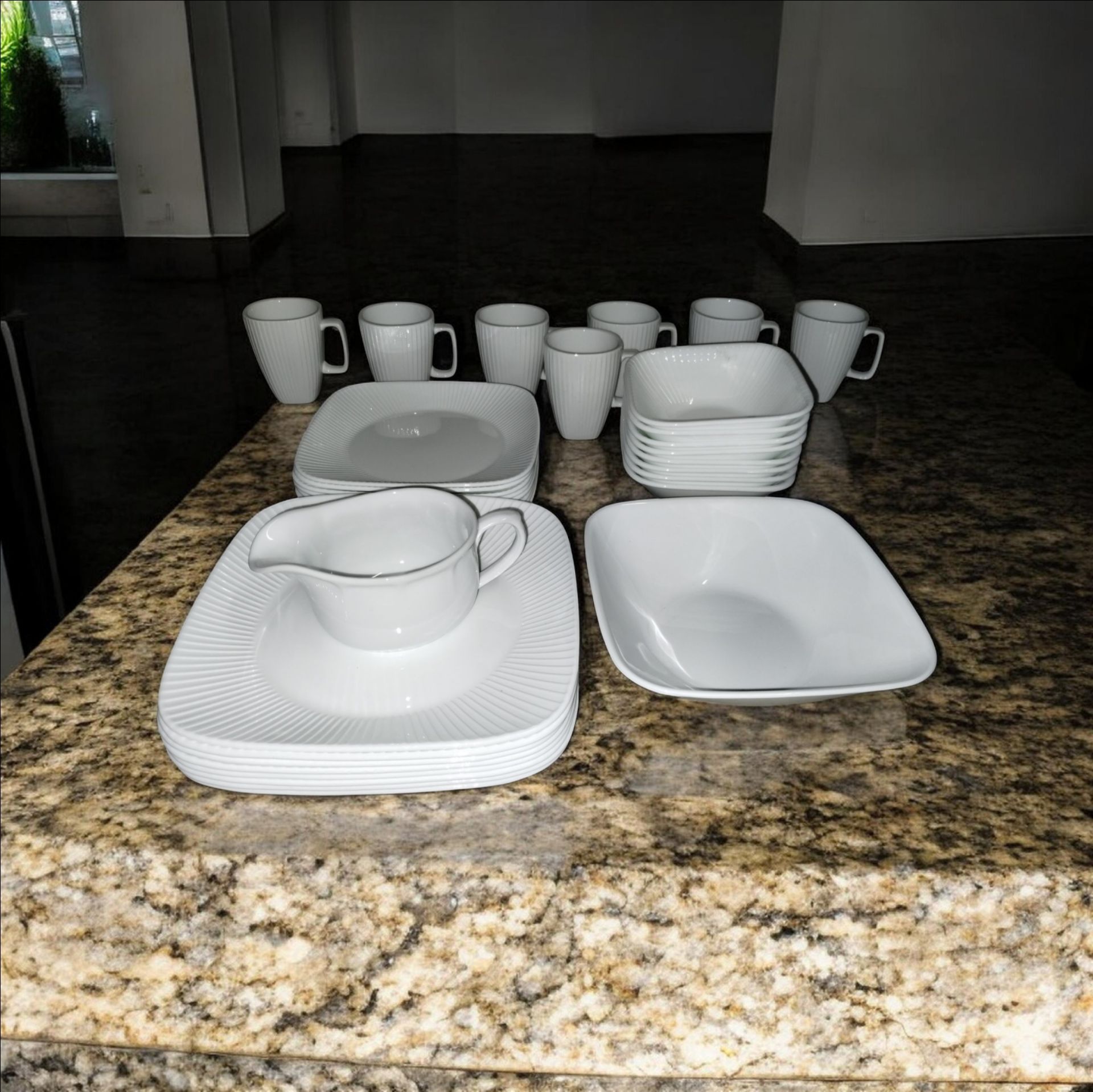 Vintage Corelle Vitrelle 2 Dinnerware Set, Kitchen Plates Dish wear, Dinning Set, 33 Piece Set