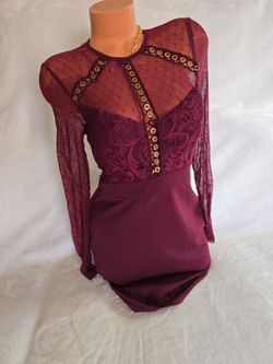 Large Burgundy Dress 