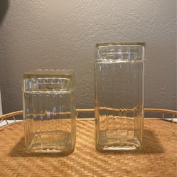 Vintage Glass Jar Containers 