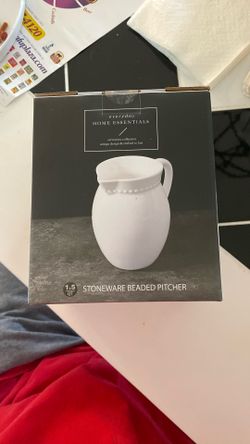 everyday Home Essentials 1.5 Qt Stoneware Beaded Pitcher