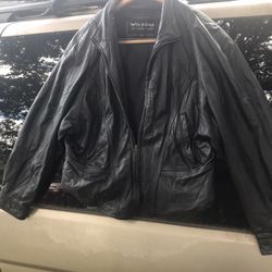 Very Nice Ladies Wilson Motorcycle Leather Jacket Size Large Only $60Firm