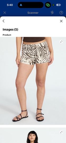 New Festival Bobo lace up denim Shorts Zebra Small