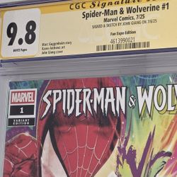 CGC 9.8 Spider-Man & Wolverine #1 – Signature Series Sketch John Giang (7/25)