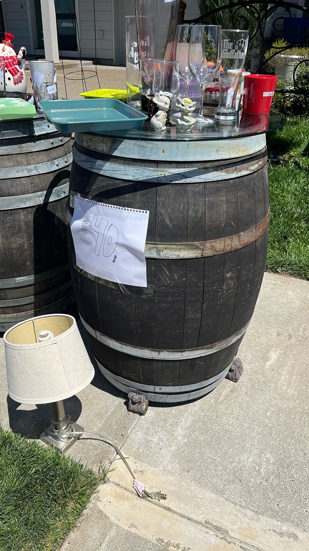Wine Barrel Tables
