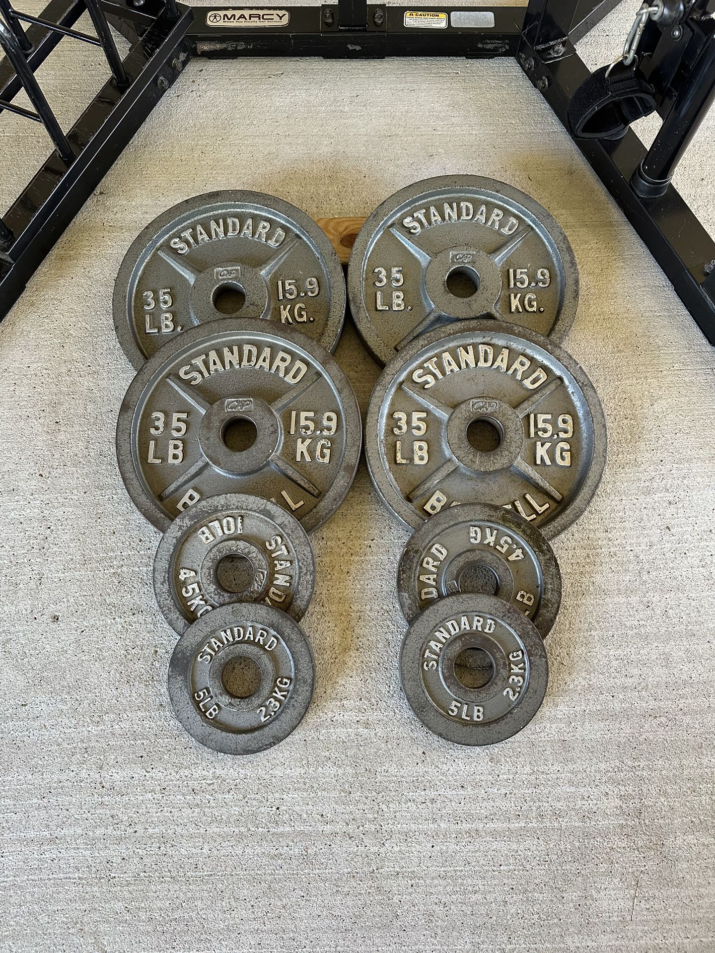 Cap Olympic Barbell Olympic Weight Plates $190