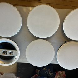 Jamo and Yamaha in ceiling Speakers