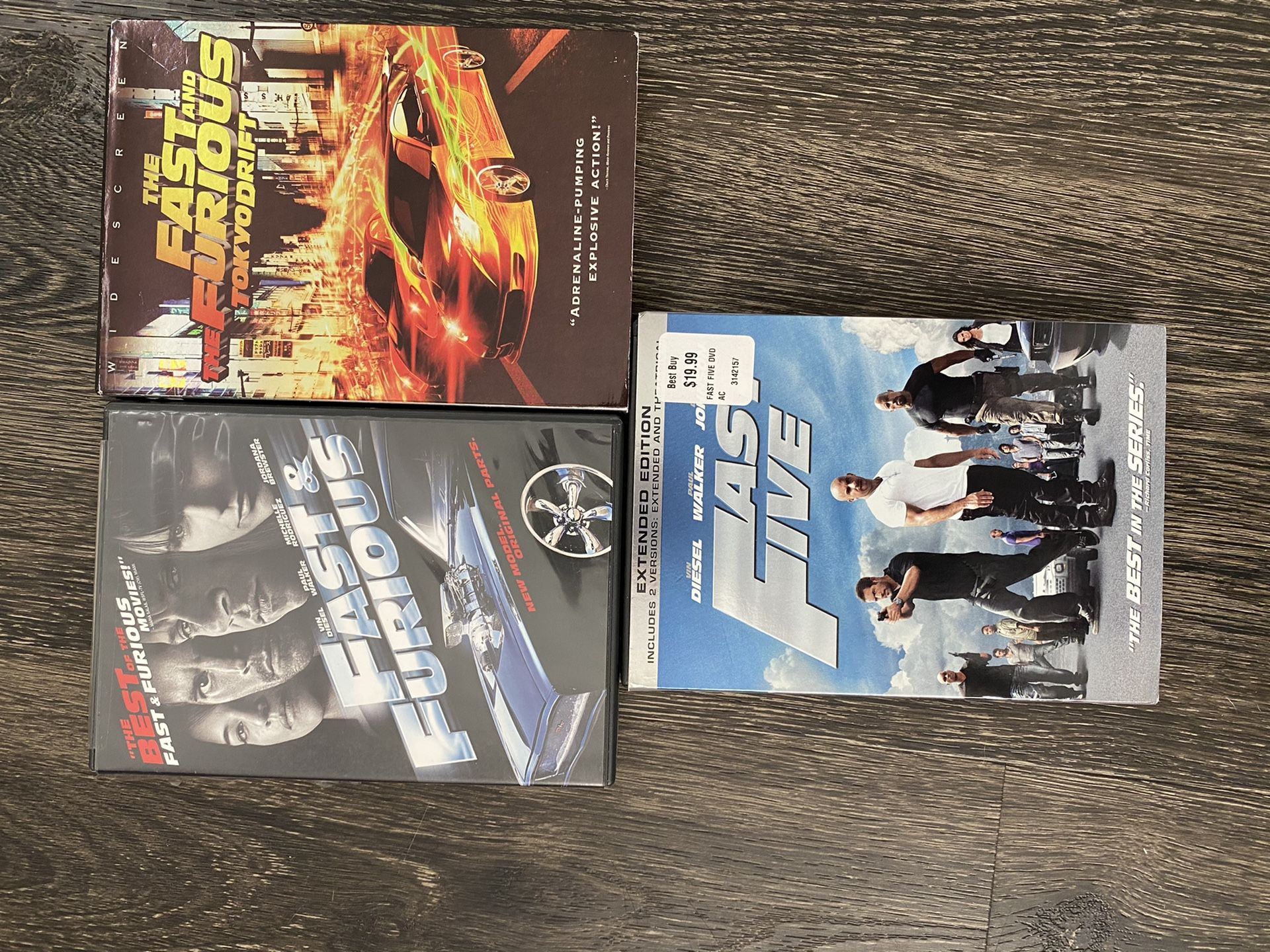 Fast and furious DVDs