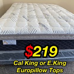 King Bamboo Plush Comfort Europillow Top 12inch Matres!!
