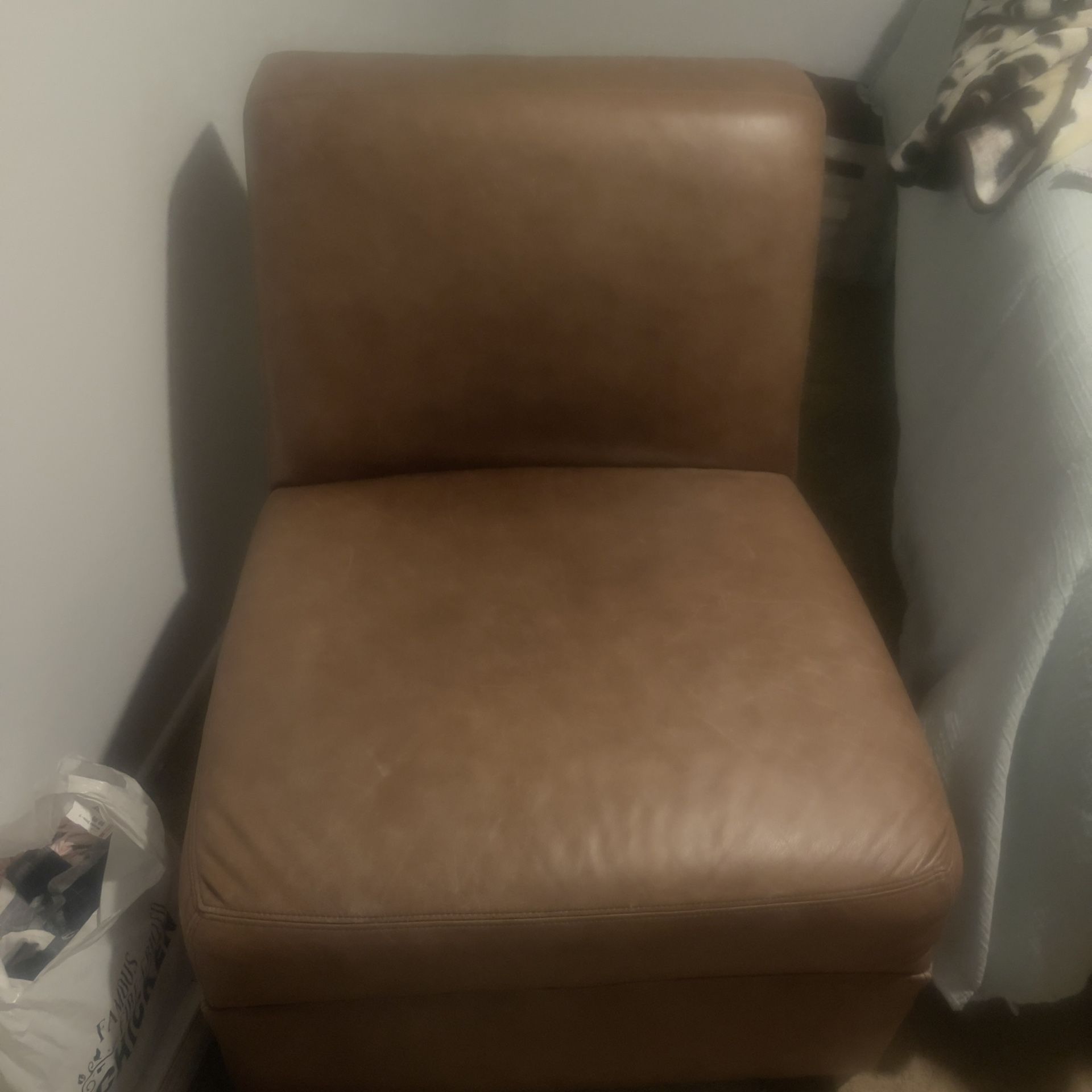 Brown Leather Sofa 