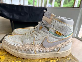 Jordan Union LA x Bephie's Beauty Supply Air Jordan 1 High Top Ivory sz10.5