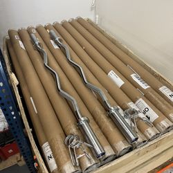 Wholesale Bulk Price Olympic Ez Curl Bars W/ Clips - Must Buy 50+