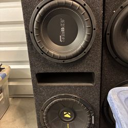 TWO 10 inch woofers in a box dual voice coil