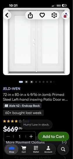French door 72 x 80