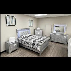 New LED Queen Bedroom Set