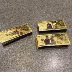 Gold silver Star Wars Batman foils