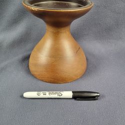 Wooden Pillar Holder 5.5" X 5.6" For A Candle