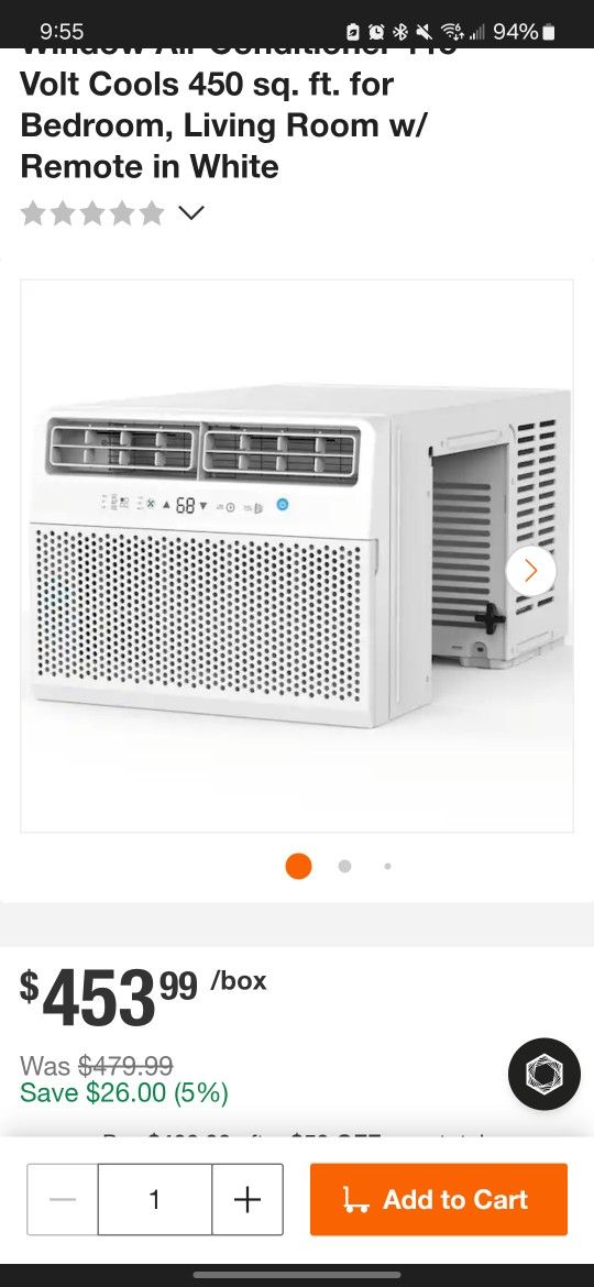 10,000 BTU Window Air Conditioner