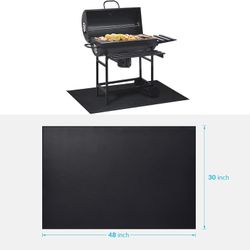 Under Grill Mat 48×30 Inch for Outdoor Grills.  Oil-Proof/Water-Proof BBQ Cvtayn Fireproof Material