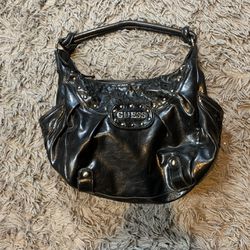 Vintage Y2K Guess black Shaman Crescent Hobo bag