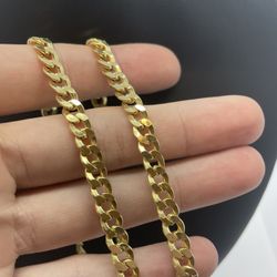 Gold Chain Cuban 14K New