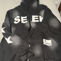 Seek Vision Black Zip Up Hoodie 