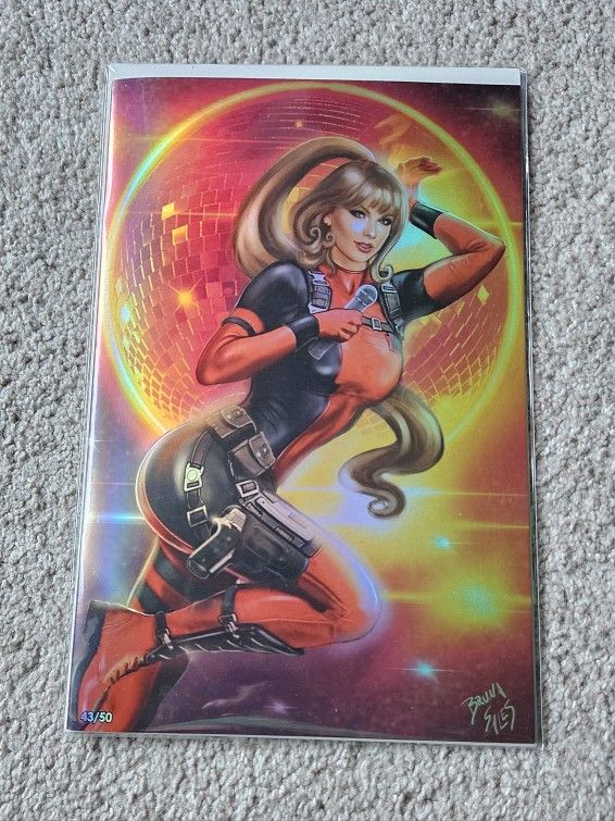 Female Force Taylor Swift Lady Deadpool Foil Virgin Variant Comic