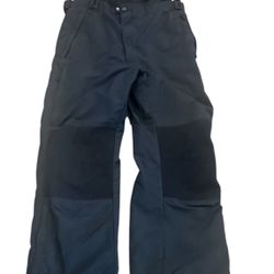 Black Dot Men’s Large Snowboard Ski Overalls Bibs Black Zip Leg Suspenders