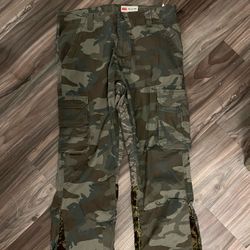 Flared Camo Cargo Pants