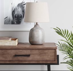 2 Ceramic Table Lamps (Gray)