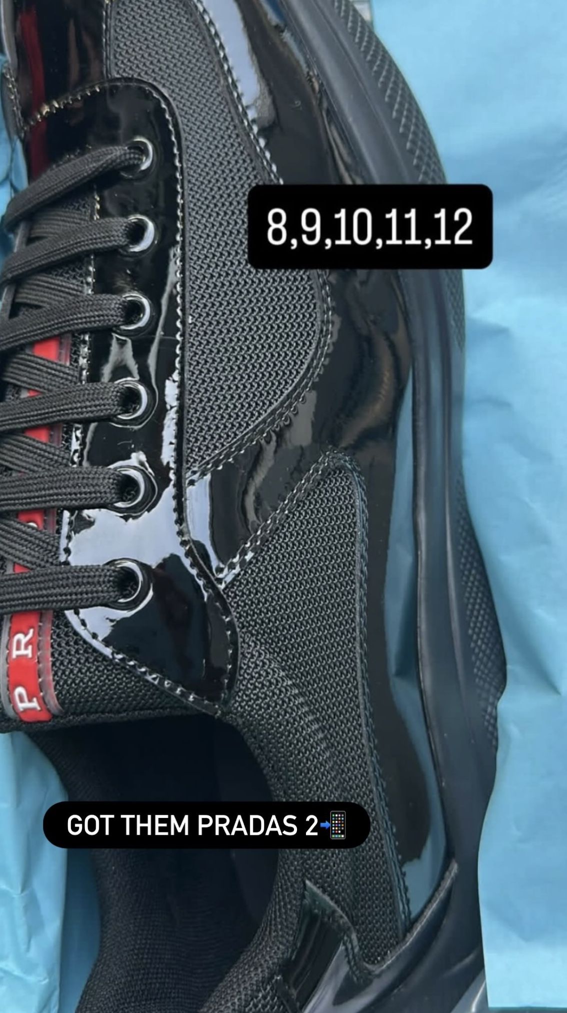 Prada America's Cup biker fabric sneakers