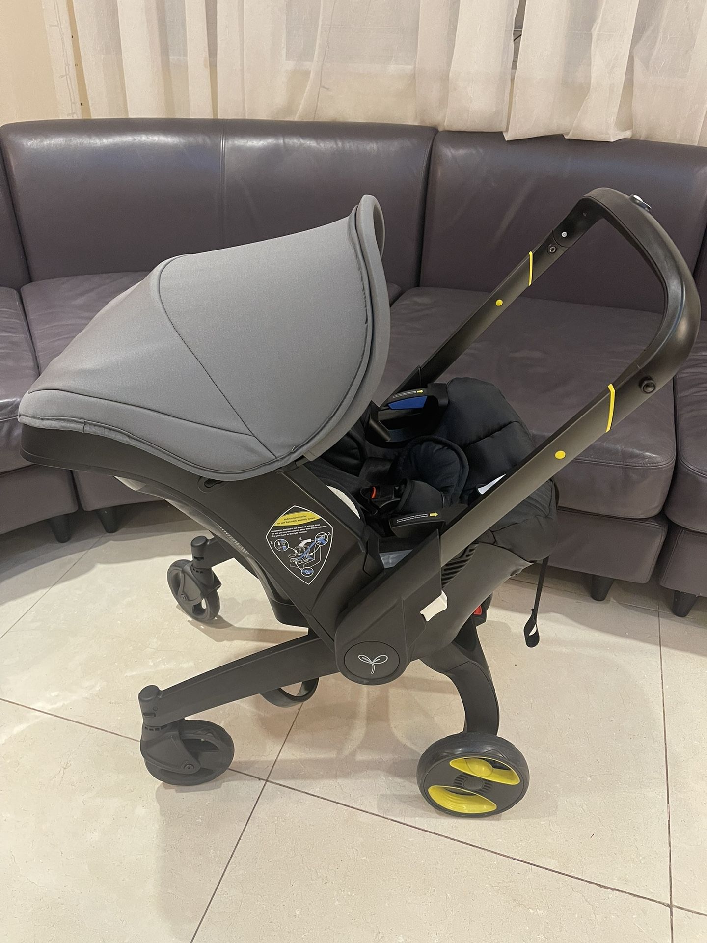 The Next Generation Car Seat Stroller Grey Foldable Baby Car Seat