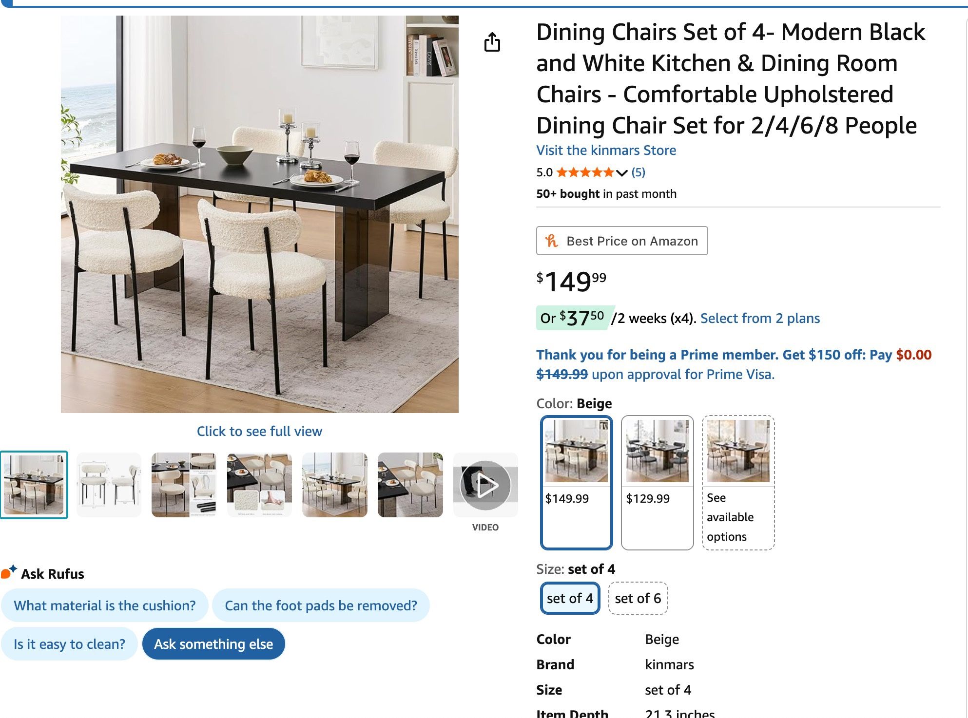 4 CB2 Dupe Chairs 