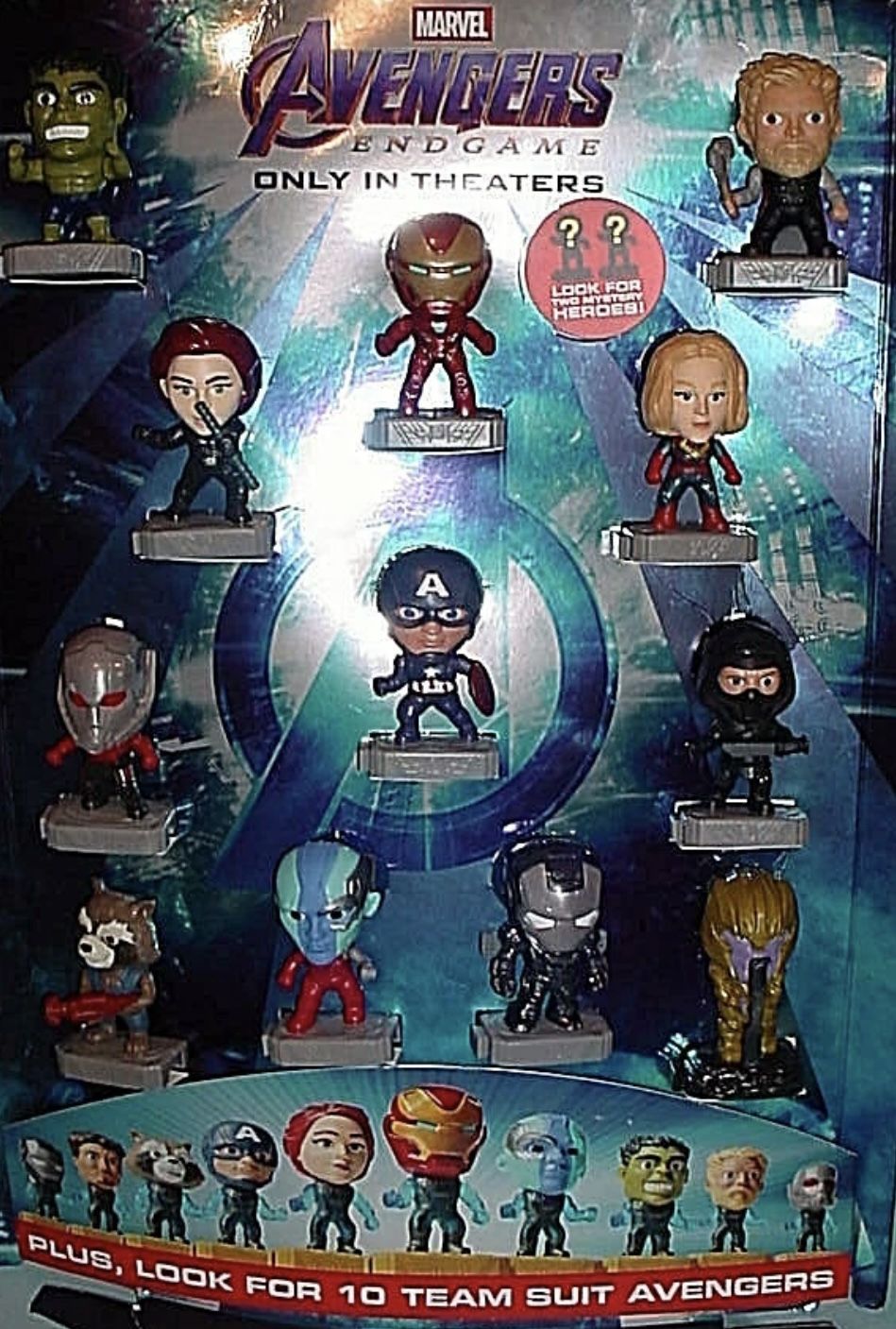 Avengers Entire Set Of McDonald's Collection With Cardboard Poster