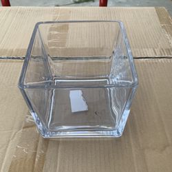 Cube Glass Vase 4/5/6 Inches