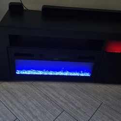 🔥 Modern Black TV Stand + TURBRO 30” Electric Fireplace — Fits up to 75” TVs — Crystal Bed, Blue Flame, 1500W Heater 🔥

Up for sale is a sleek moder