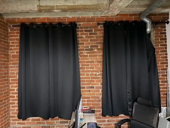 All black blackout curtains