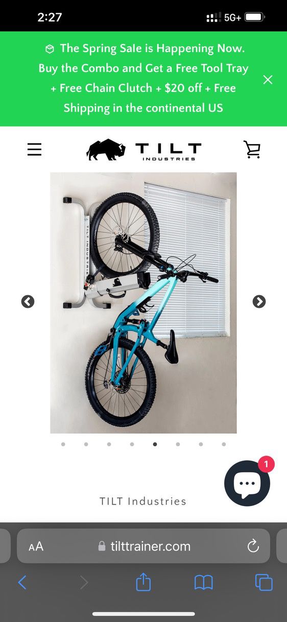 Tilt Industries Foldable Bike Rack For Wall Storage