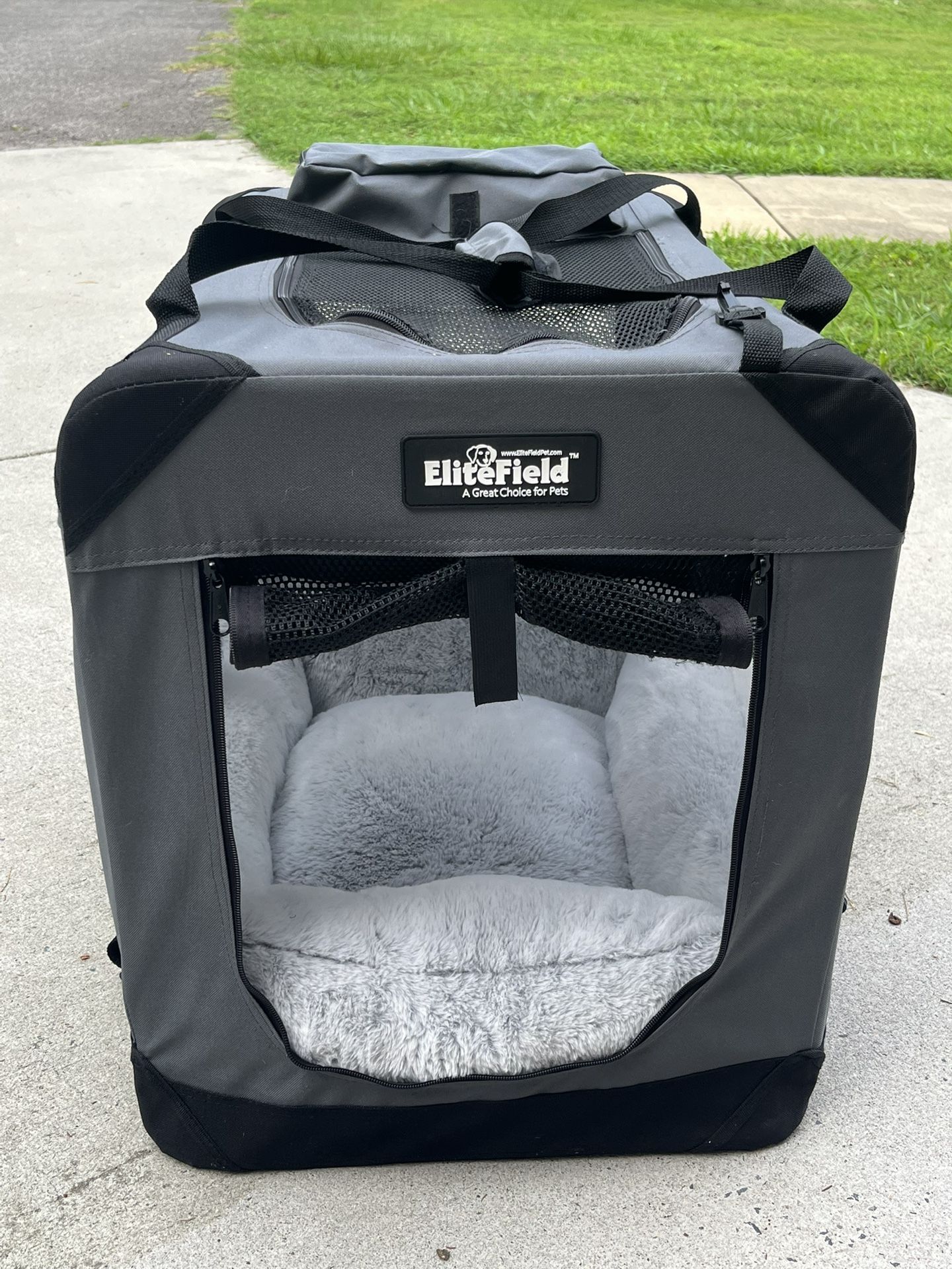 Elitefield Pet Carrier / Crate with Celebrity Pet Plush Bed