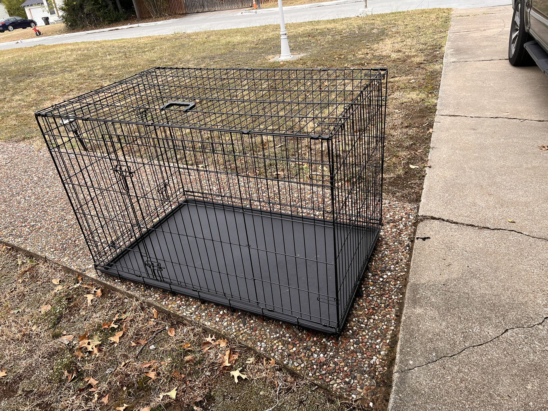 Dog cage with two doors 30’ wide, 32' long and 48' high