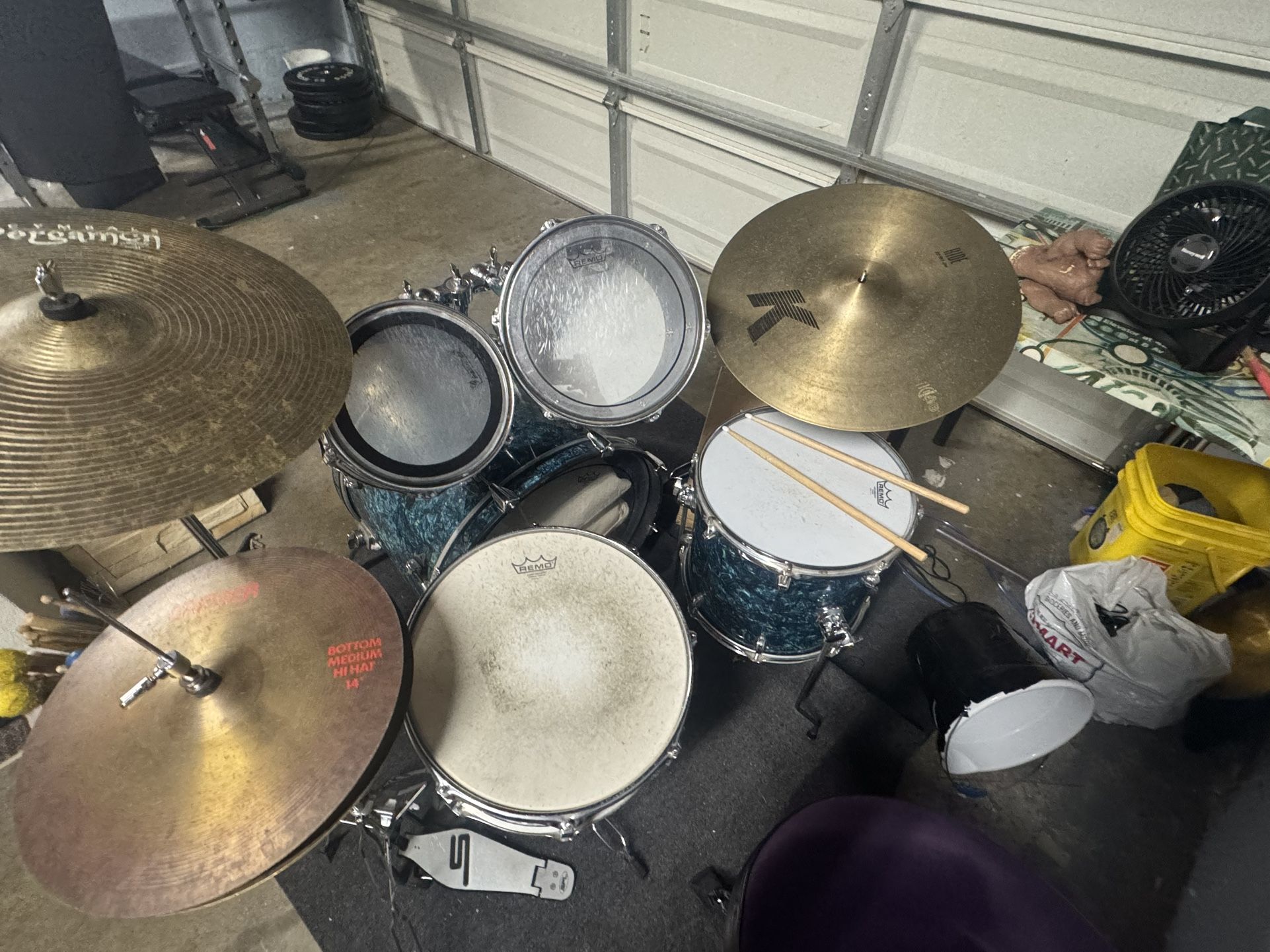  Premier Drum Set – 5pc Shell Pack w/ Snare – New Heads – Made in England