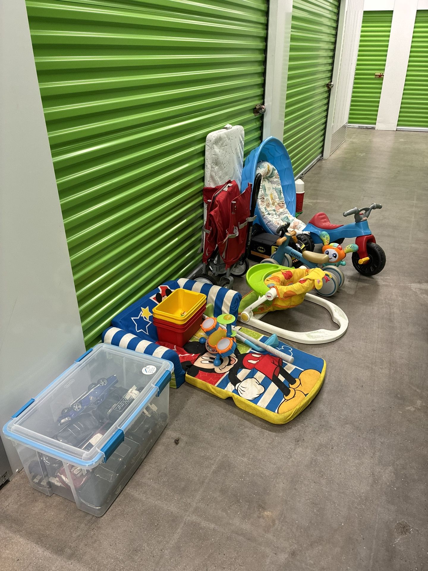 A Bunch Of Kid / toddler / Baby Items, Sit Me Up, Pool, Bikes, Couch, TOY CARS, Wagon