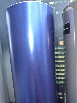 Satin metallic deep blue vinyl wrap roll