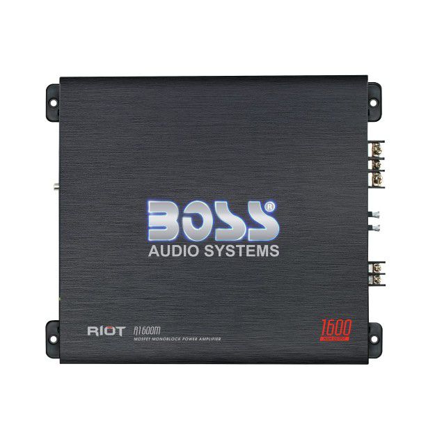 Boss Audio R1600M RIOT 600W RMS At 2 Ohms Class AB Mono Subwoofer Amplifier 1600W Max