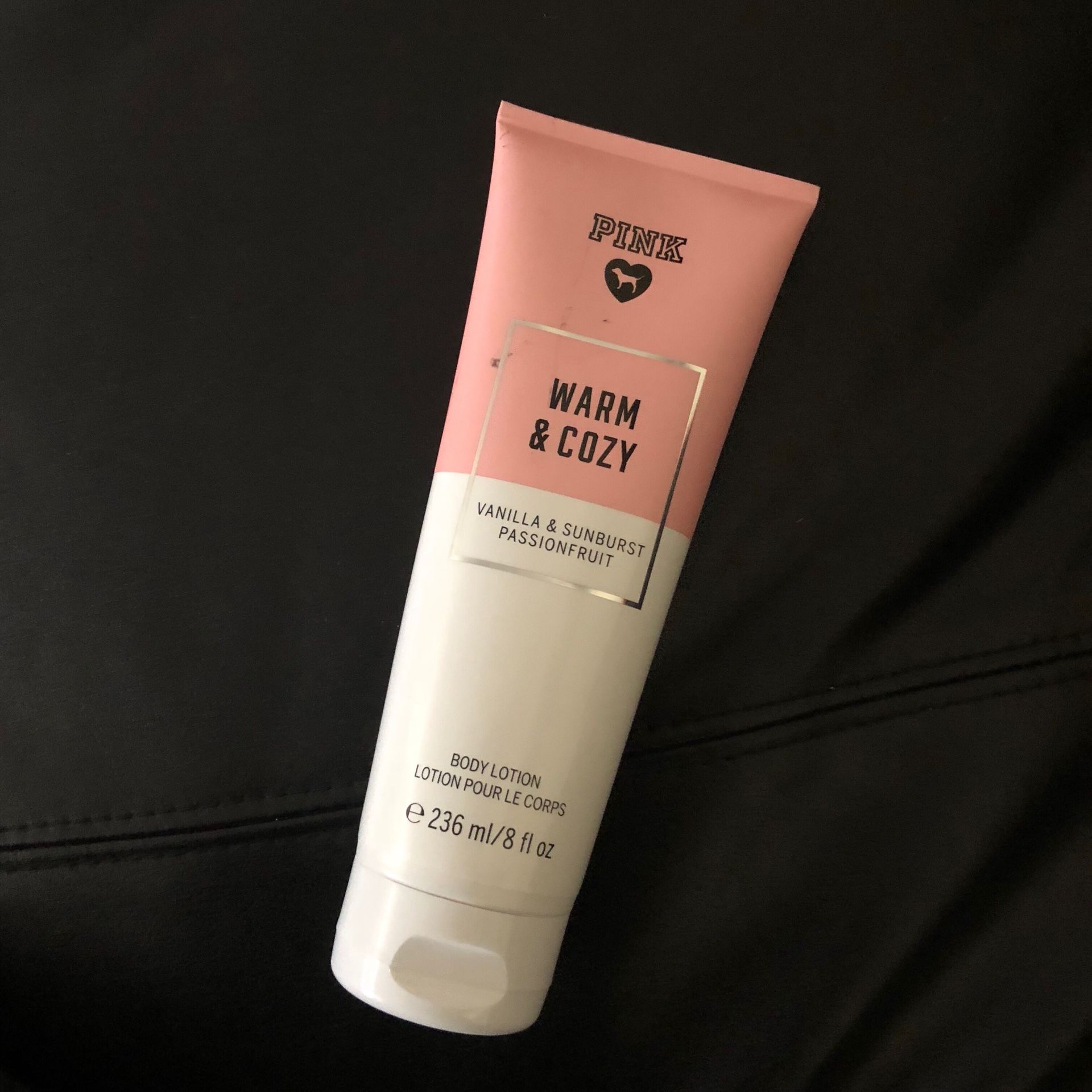 Victoria s Secret pink warm and cozy body lotion vanilla and