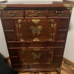 Korean Tansu Butterfly Cabinet