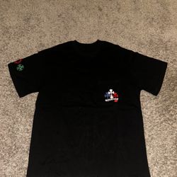 Chrome Hearts Black Tee Medium Multicolor Cross Cemetery Design