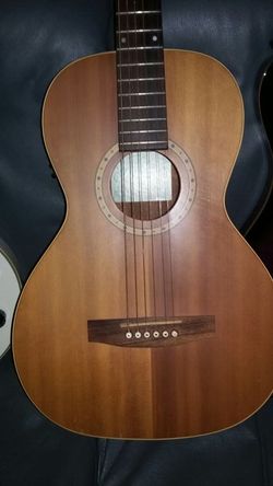 Simon and Patrick parlor acoustic electric guitar