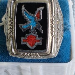 Harley Davidson Sterling Inlay Size 12