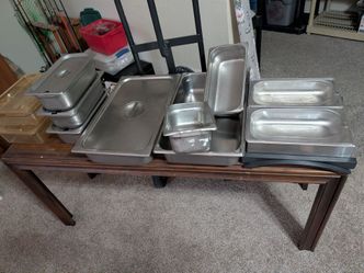 Food warmer and chaffing dishes and serving containers