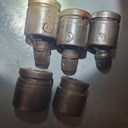 3) Snap On 1" Drive Shallow Swivel Sockets And 2) 1" Drive Shallow Sockets 